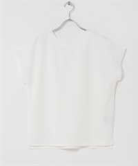 背面打褶法式袖套衫(白色-FREE-WHITE)