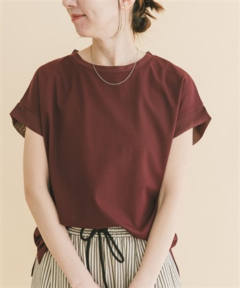 背面打褶法式袖套衫