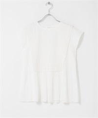 蕾絲飾邊套衫(白色-FREE-WHITE)