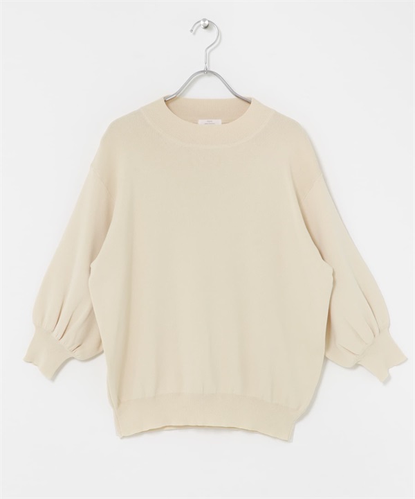 總針蓬袖針織衫(OFF WHITE-Free-OFF WHITE)