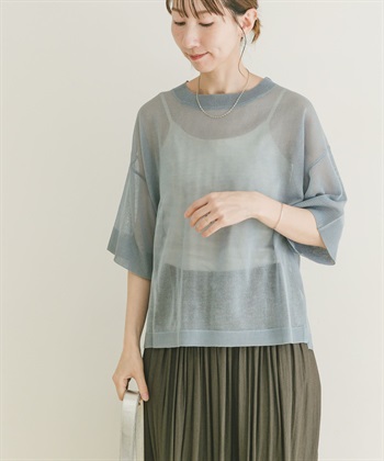 透膚短袖針織衫