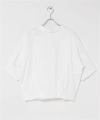 五分袖高領罩衫(白色-FREE-WHITE)