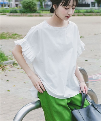 雙層荷葉邊罩衫