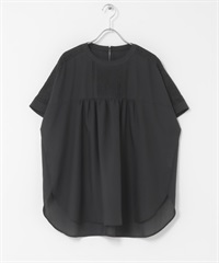 細褶蕾絲罩衫(黑色-FREE-BLACK)