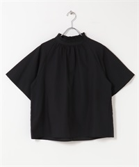 荷葉領罩衫(黑色-FREE-BLACK)
