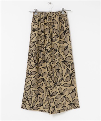 亞麻嫘縈寬褲(柄棕色-S-其他棕色)