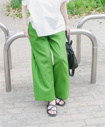 亞麻嫘縈寬褲