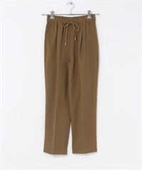 涼感/UV CUT/EASY CARE SMOOTH LINEN TOUCH 長褲(棕色-FREE-BROWN)