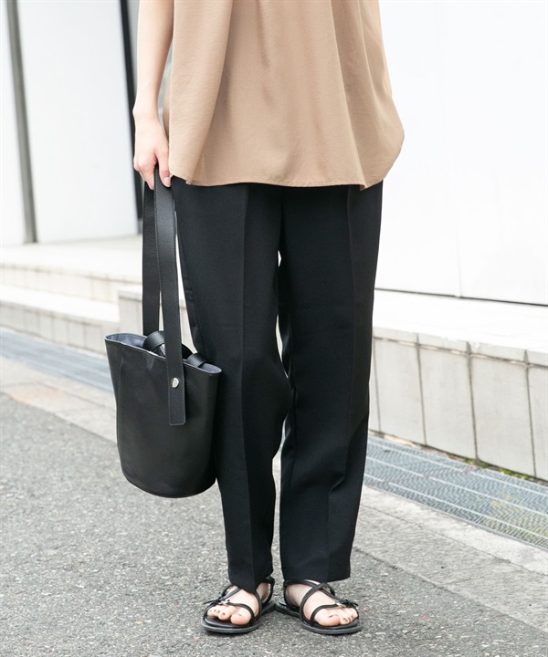 涼感/UV CUT/EASY CARE SMOOTH LINEN TOUCH 長褲