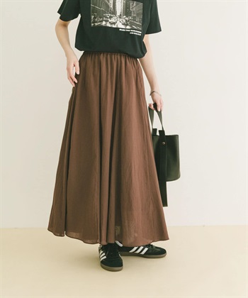 棉質楊柳紗傘狀裙