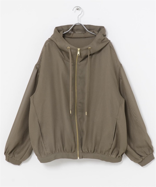 EASY CARE網狀連帽登山外套(卡其綠-FREE-KHAKI)