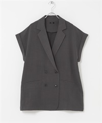 涼感/UV CUT/EASY CARE SMOOTH LINEN TOUCH 長版背心(炭灰色-FREE-CHARCOAL GRAY)