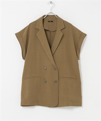 涼感/UV CUT/EASY CARE SMOOTH LINEN TOUCH 長版背心(棕色-FREE-BROWN)