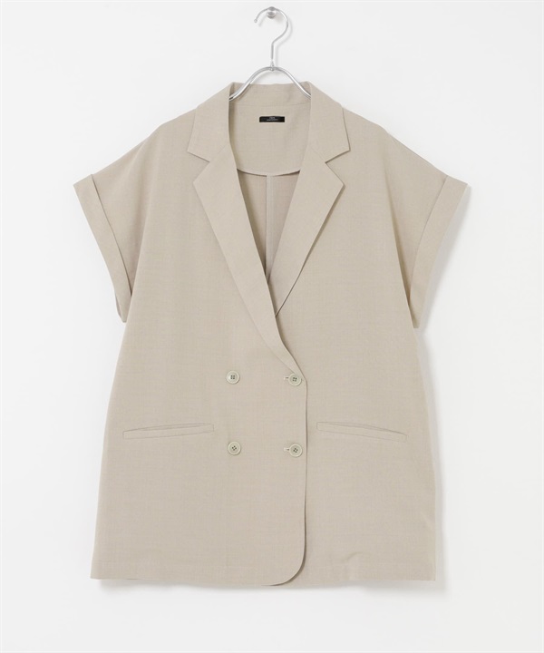 涼感/UV CUT/EASY CARE SMOOTH LINEN TOUCH 長版背心(膚色-FREE-BEIGE)