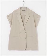 涼感/UV CUT/EASY CARE SMOOTH LINEN TOUCH 長版背心(膚色-FREE-BEIGE)