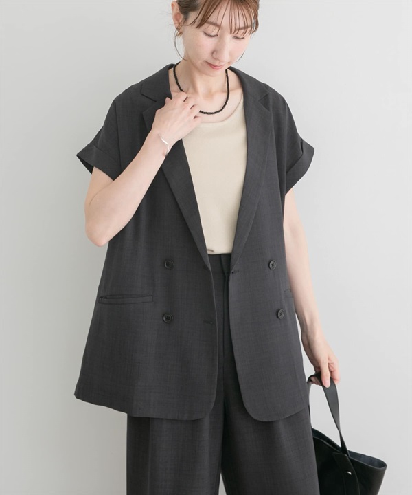 涼感/UV CUT/EASY CARE SMOOTH LINEN TOUCH 長版背心