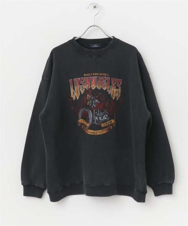 仿舊加工印刷休閒上衣(機車-M-COLOR A)