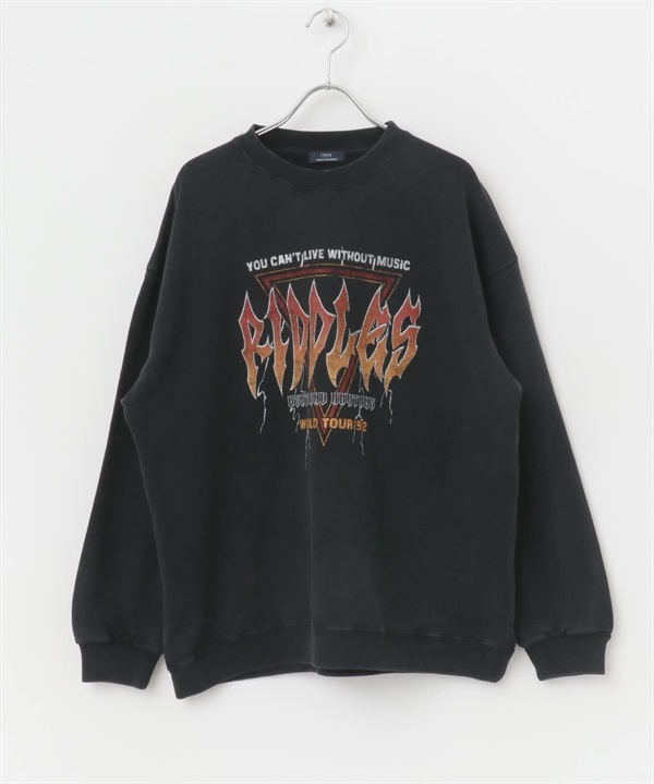 仿舊加工印刷休閒上衣(樂團-M-COLOR B)