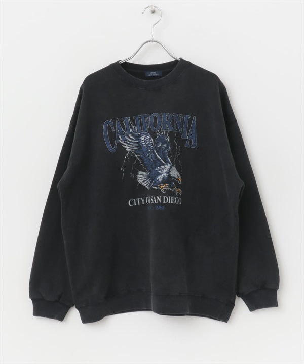 仿舊加工印刷休閒上衣(老鷹-M-COLOR C)