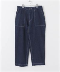 牛仔貝克褲(藏青色-M-NAVY)