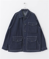 牛仔工裝夾克(藏青色-S-NAVY)