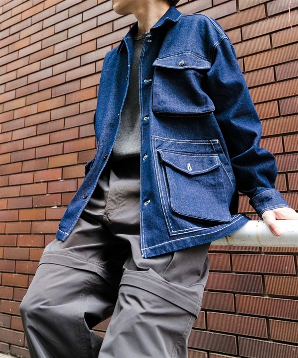牛仔工裝夾克