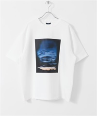 相片印刷羅馬布上衣 (Dawn)(白色-M-WHITE)