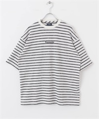 復古橫紋T恤(白色-M-WHITE)