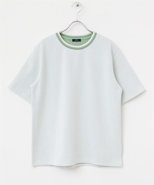 人字紋羅紋雙面織物上衣(白色-M-WHITE)