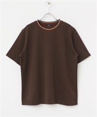 人字紋羅紋雙面織物上衣(棕色-M-BROWN)