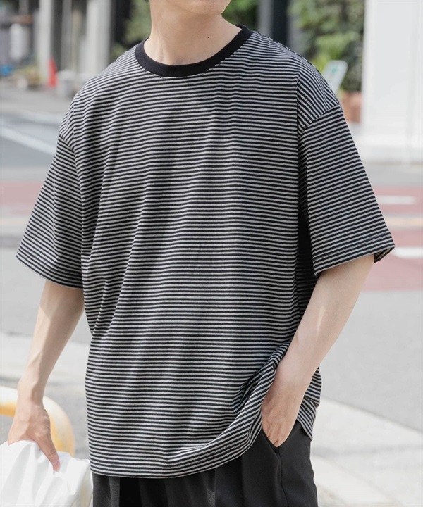細橫紋短袖T恤