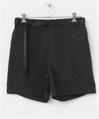 【防潑水/涼感】NYLON TASLAN 織帶腰帶短褲(黑色-M-BLACK)