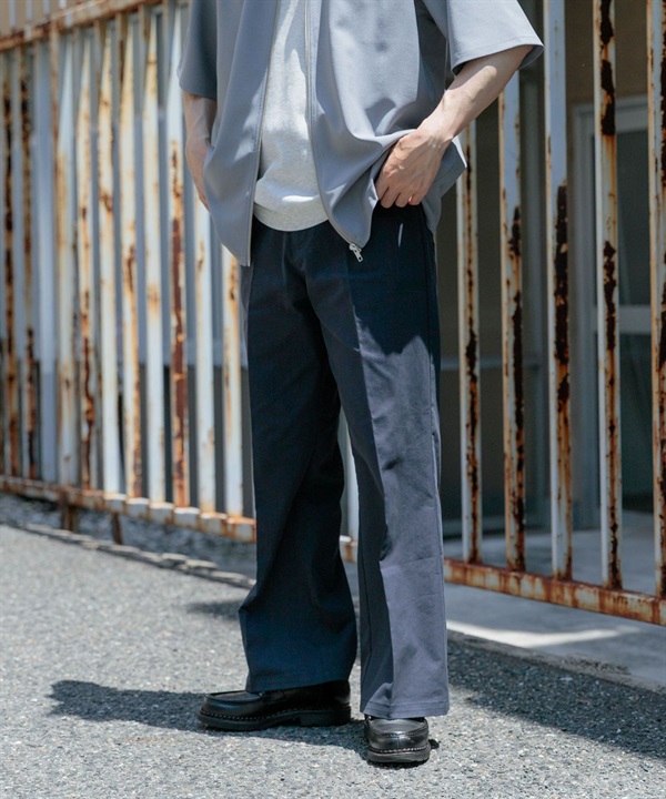 中線壓摺喇叭長褲
