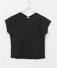 米蘭羅紋法式袖套衫(黑色-FREE-BLACK)