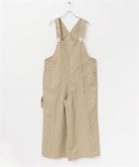 混麻料吊帶褲(膚色-FREE-BEIGE)