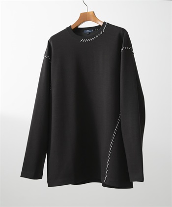 毛邊縫長袖上衣