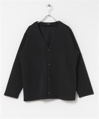 幾何緹花開襟衫(黑色-M-BLACK)