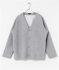 幾何緹花開襟衫(灰色-M-GRAY)