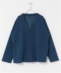 幾何緹花開襟衫(深藍色-M-其他藍色)