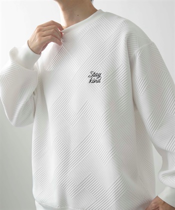 刺繡緹花長袖上衣