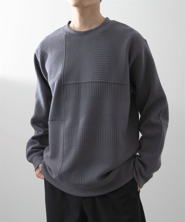 拼接堤花圓領上衣