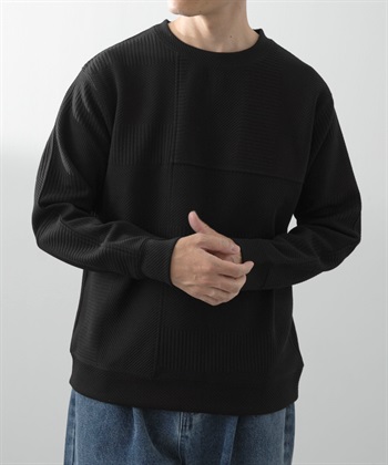 拼接堤花圓領上衣