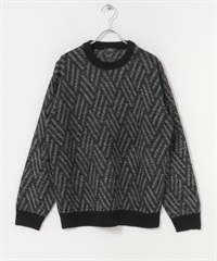 混色針織衫(黑色-M-BLACK)