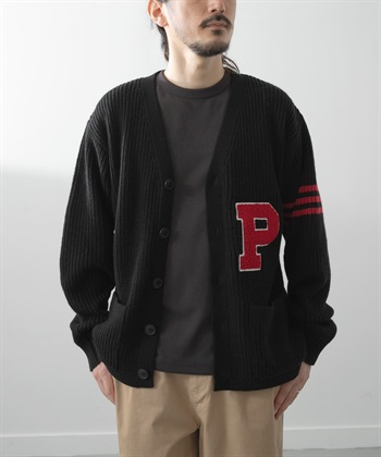 毛巾繡混羊毛開襟衫