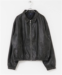 仿皮革拉鍊夾克(其它黑色-M-其他黑色)