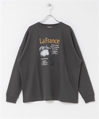 華夫格LOGO印花套衫(炭灰色-FREE-CHARCOAL GRAY)