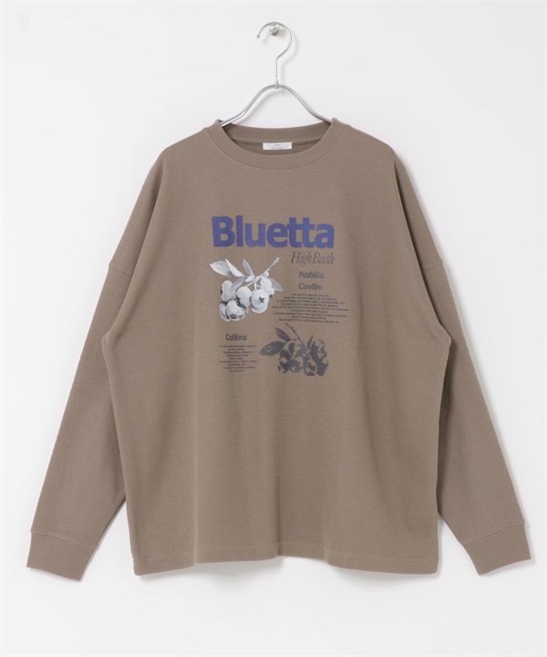 華夫格LOGO印花套衫(摩卡色-FREE-MOCHA)