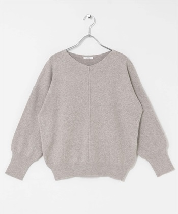 可機洗外接縫V領針織衫(淺灰色-FREE-LIGHT GRAY)