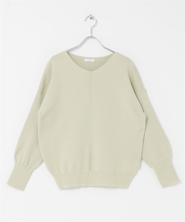 可機洗外接縫V領針織衫(薄荷綠-Free-MINT)