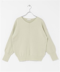 可機洗外接縫V領針織衫(薄荷綠-Free-MINT)